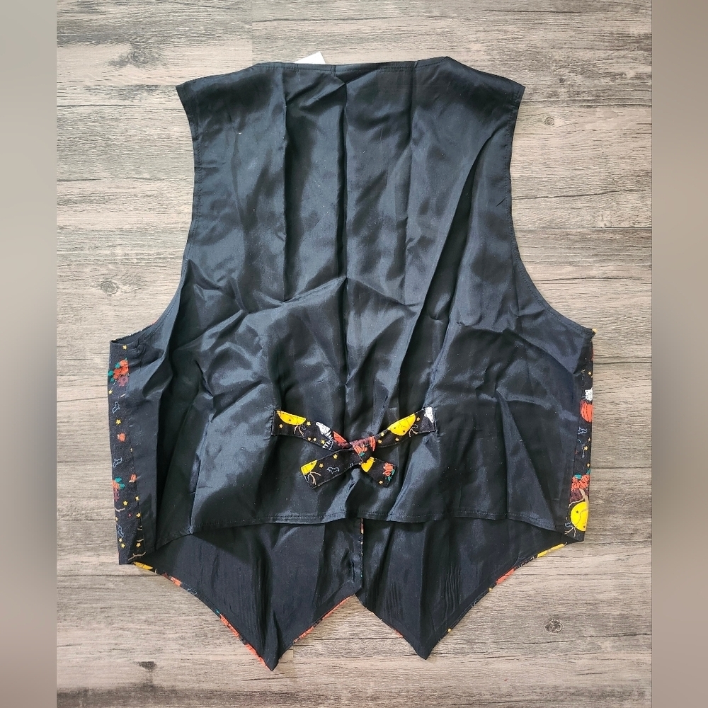 Vintage 90s Basic Editions Black Halloween Cat Vest - Picture 4 of 5